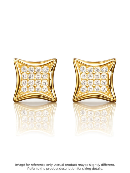 Quad Star CZ Stud Earrings – 18K Gold Plated Anti-Tarnish Studs