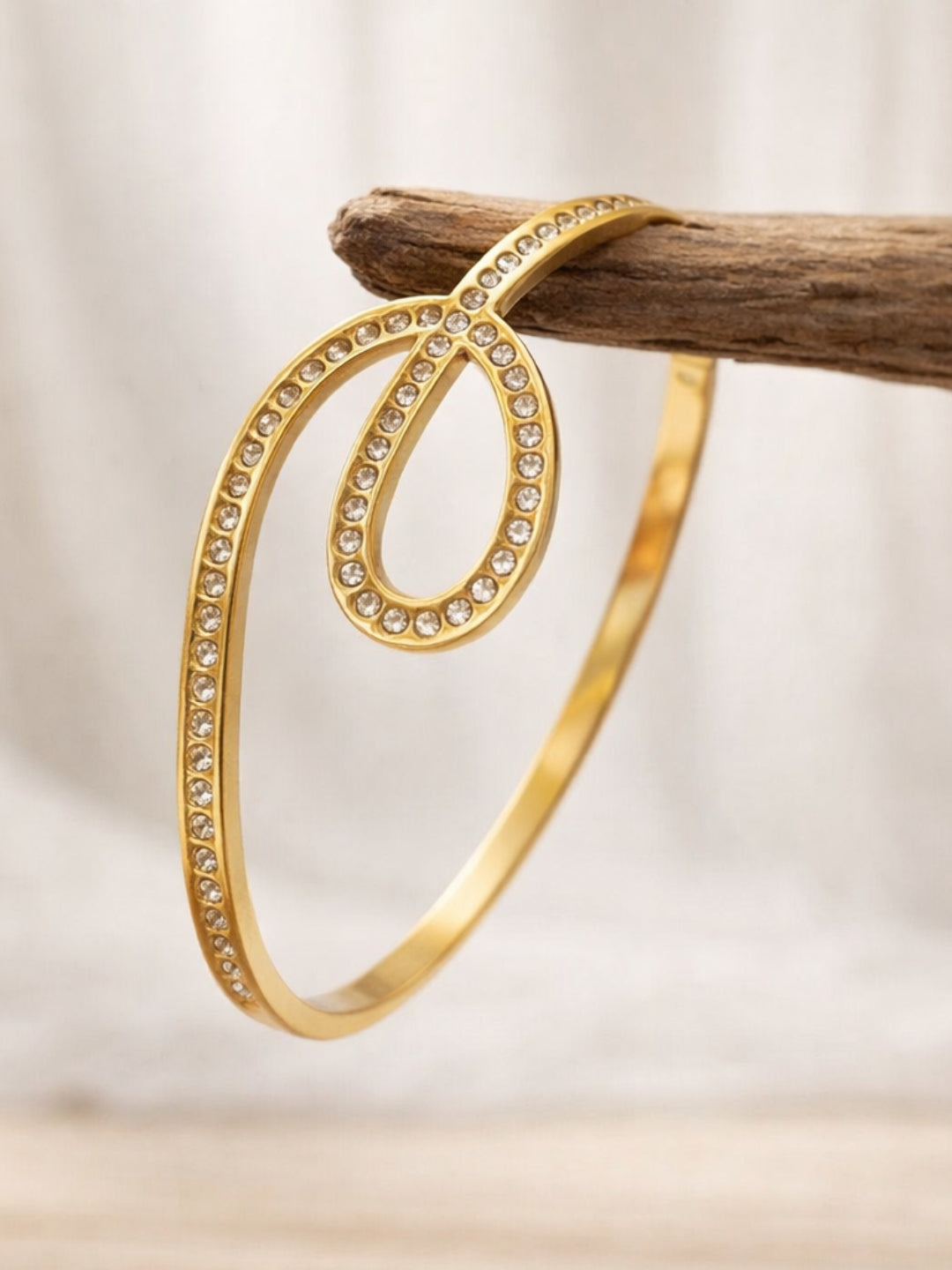 18K Gold Plated CZ Studded Designer Bracelet for Women