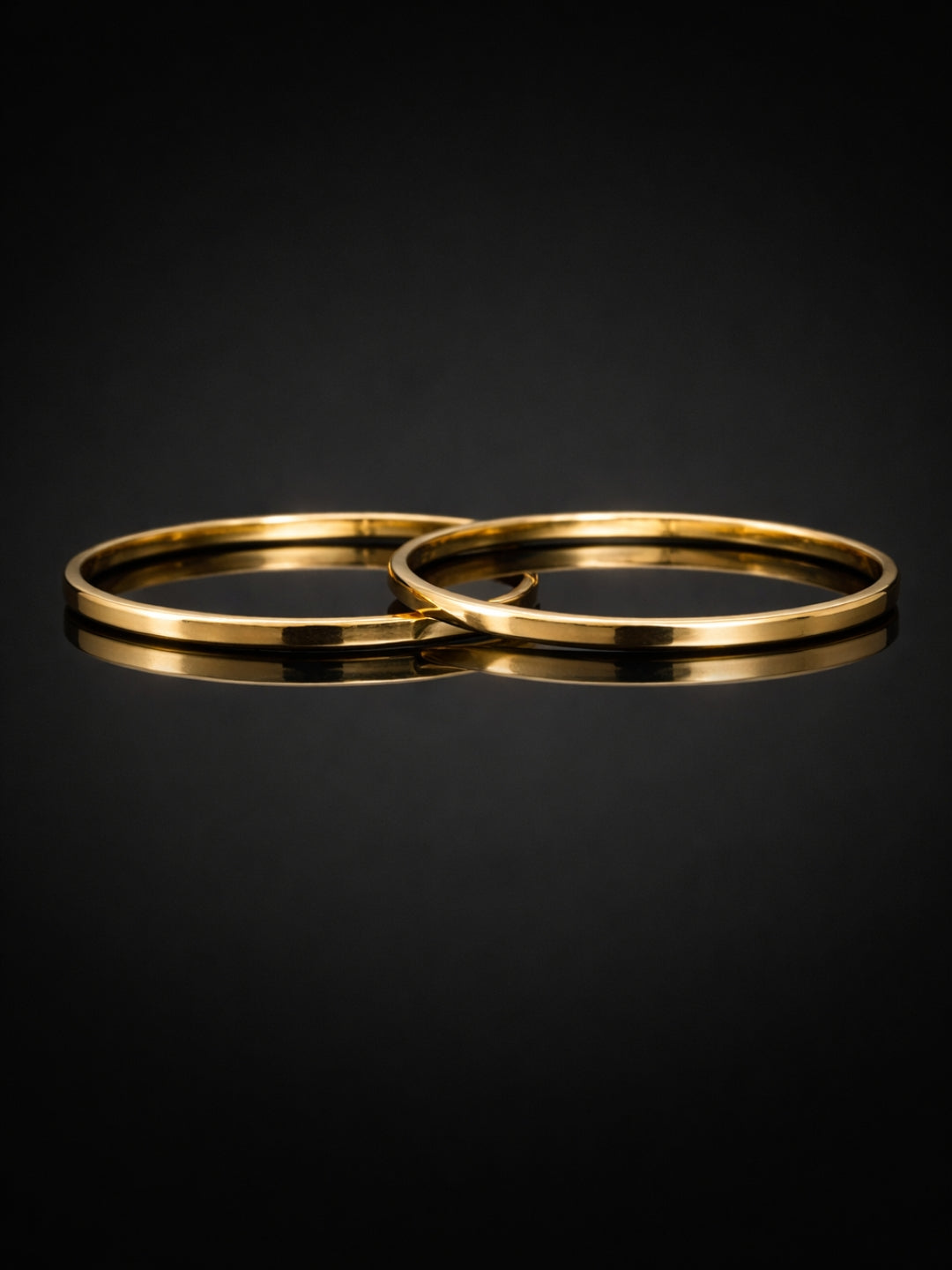 18K Gold plated Plain Thin Bangle – Anti Tarnish Stackable Bracelet