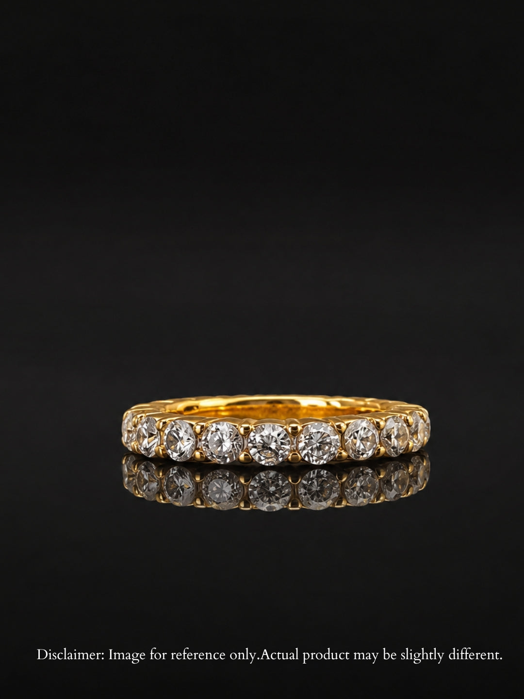 18K Gold Plated Eternity CZ Band Ring | Waterproof Stack Ring