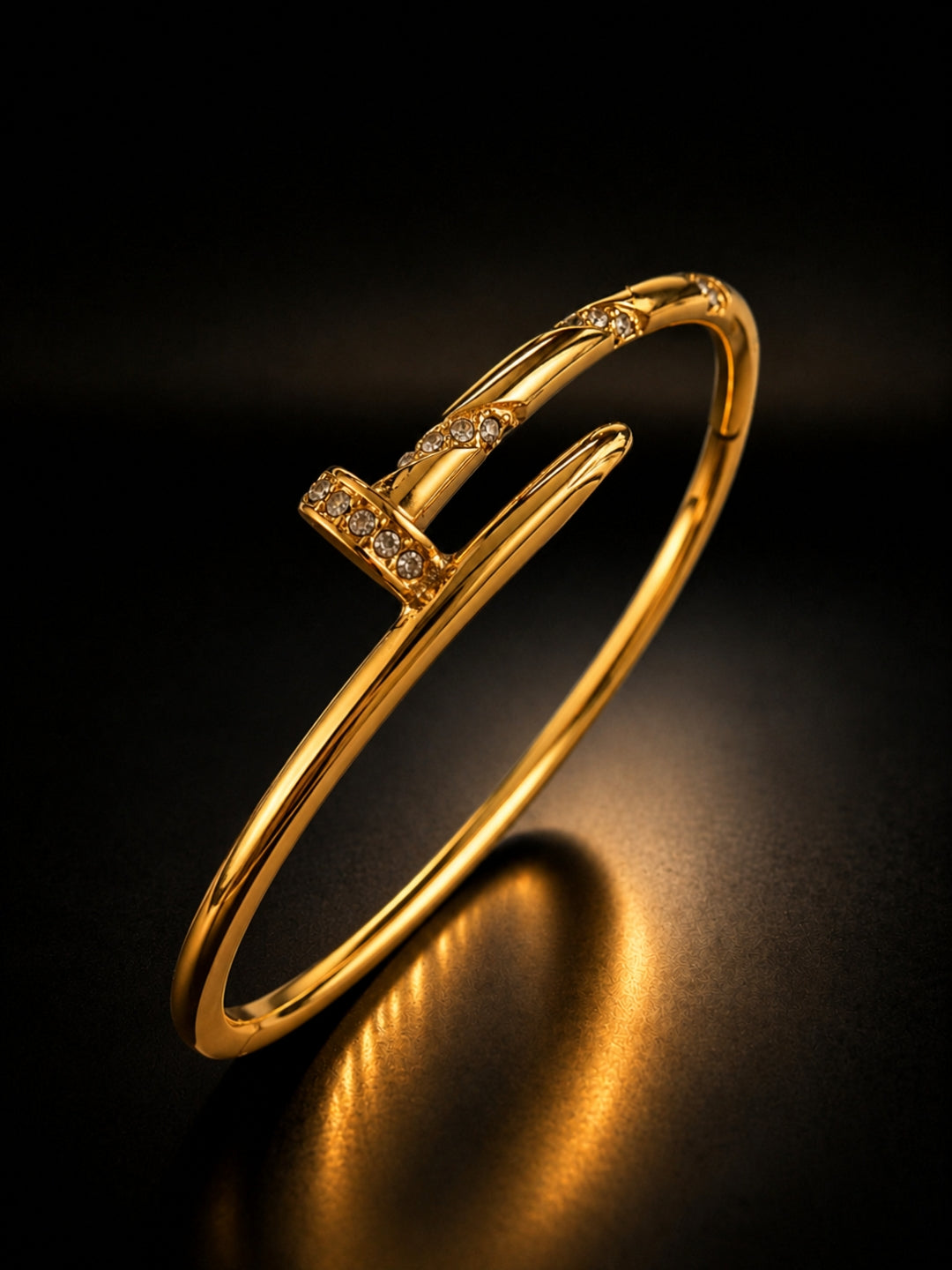 Studded Nail Cuff | Thick 18K Gold Plating, Hypoallergenic
