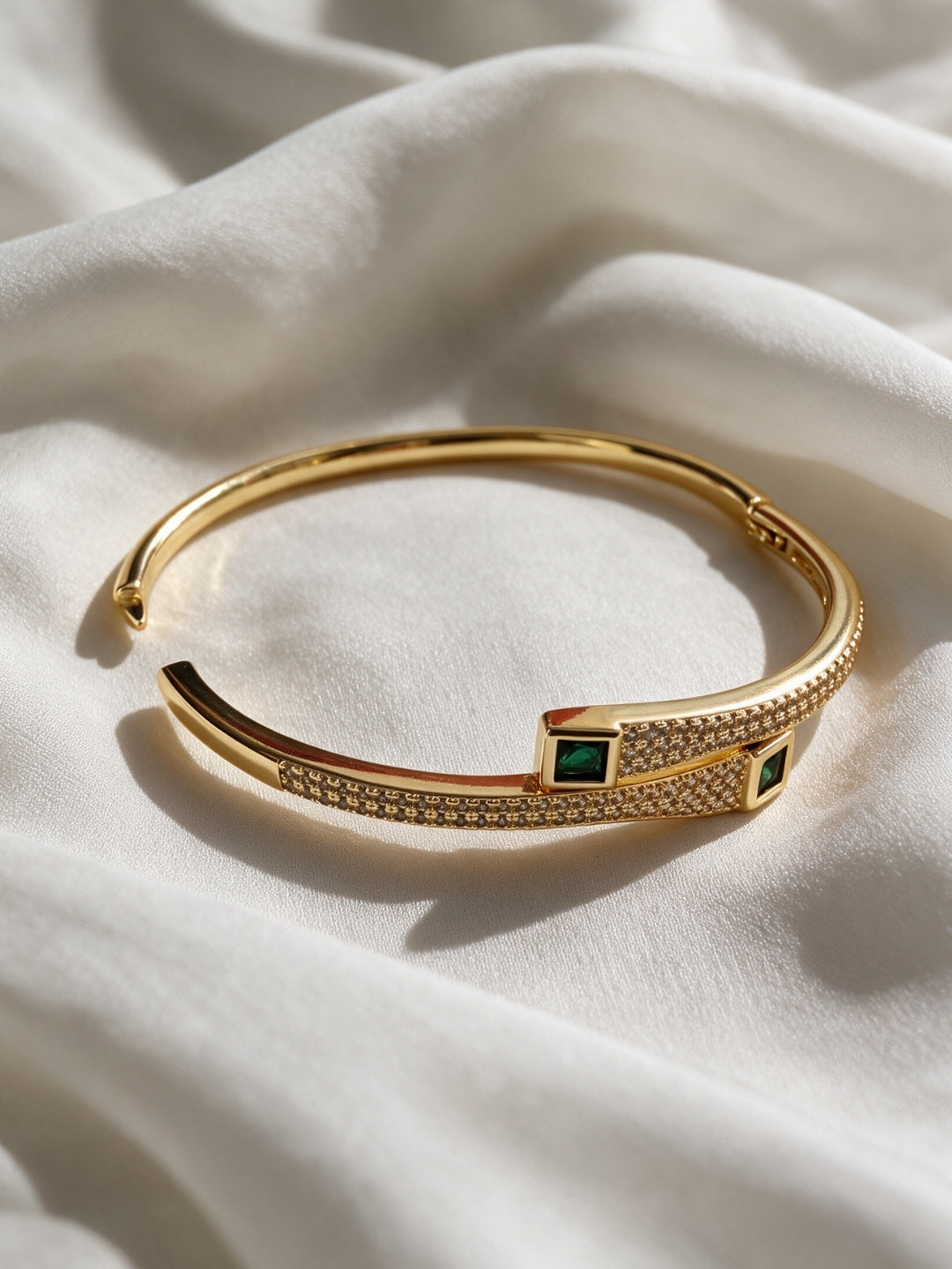 Emerald CZ Pave Bracelet