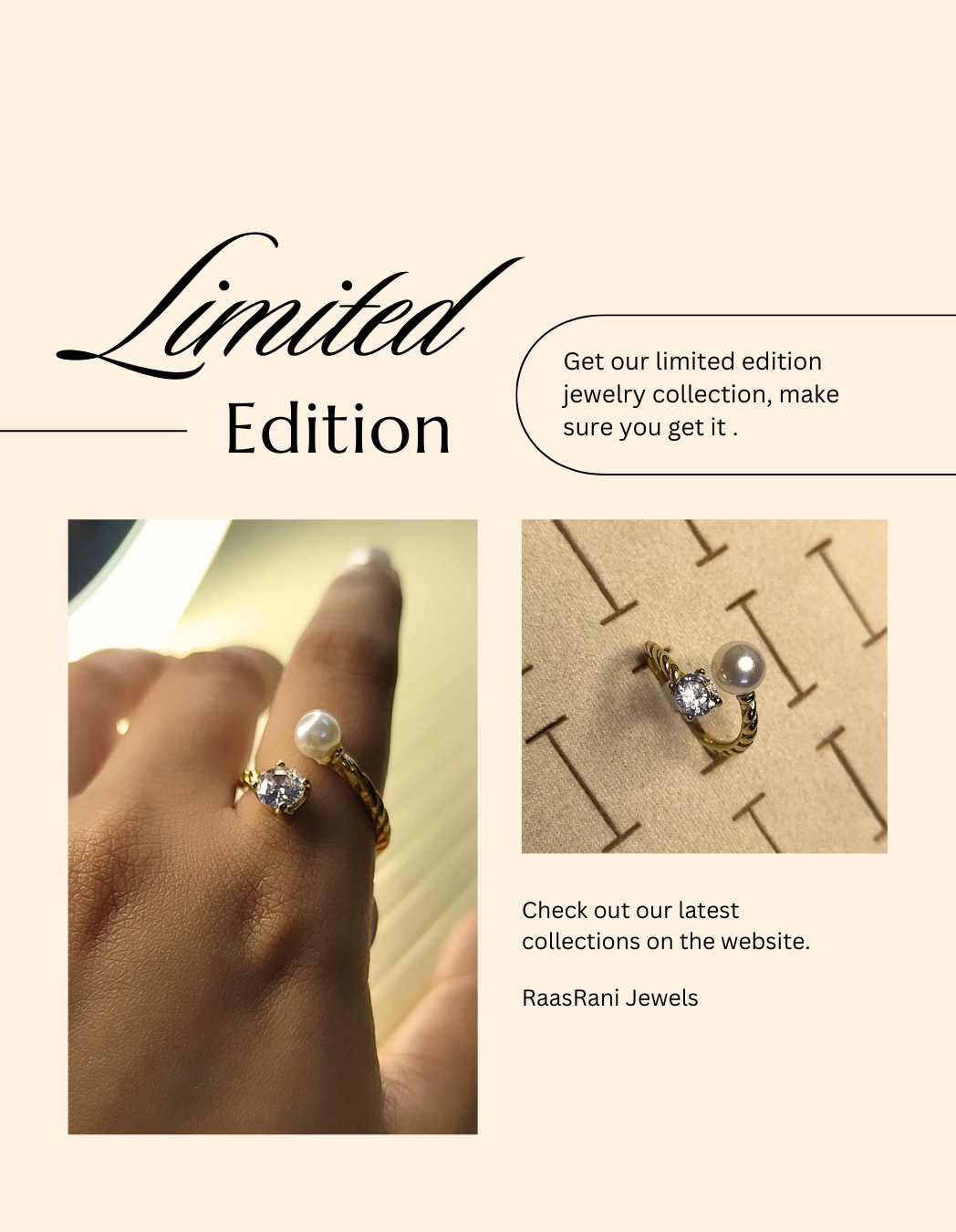 Pearl & Solitaire Twisted Ring