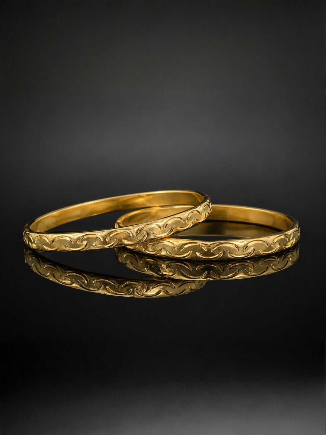 Gold CZ Curve Bangles – Anti Tarnish 18K Plated Stackable Bangles