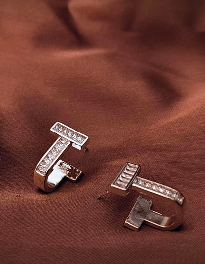 Nail Stone Silver Studs