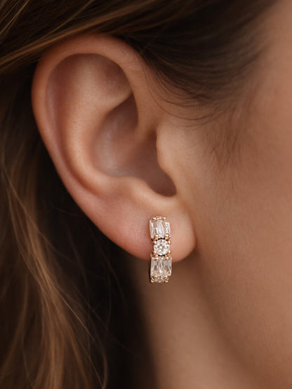 Multi Shape AD Rose Gold Hoop Earrings | Anti-Tarnish Daily Wear