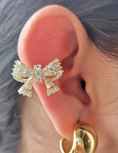 Bow Single Ear Cuff – Full Studded