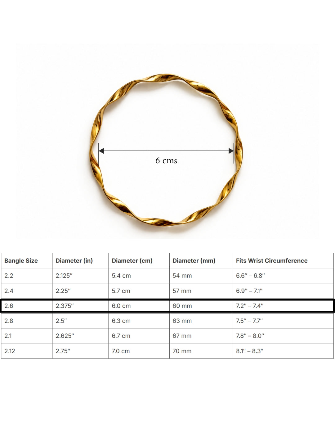 18K Gold Spiral Bangle – Anti Tarnish Stainless Steel Kada