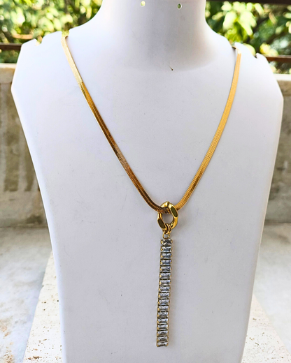 Studded Stone Pendant Chain