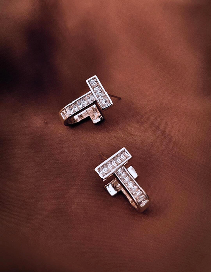 Nail Stone Silver Studs