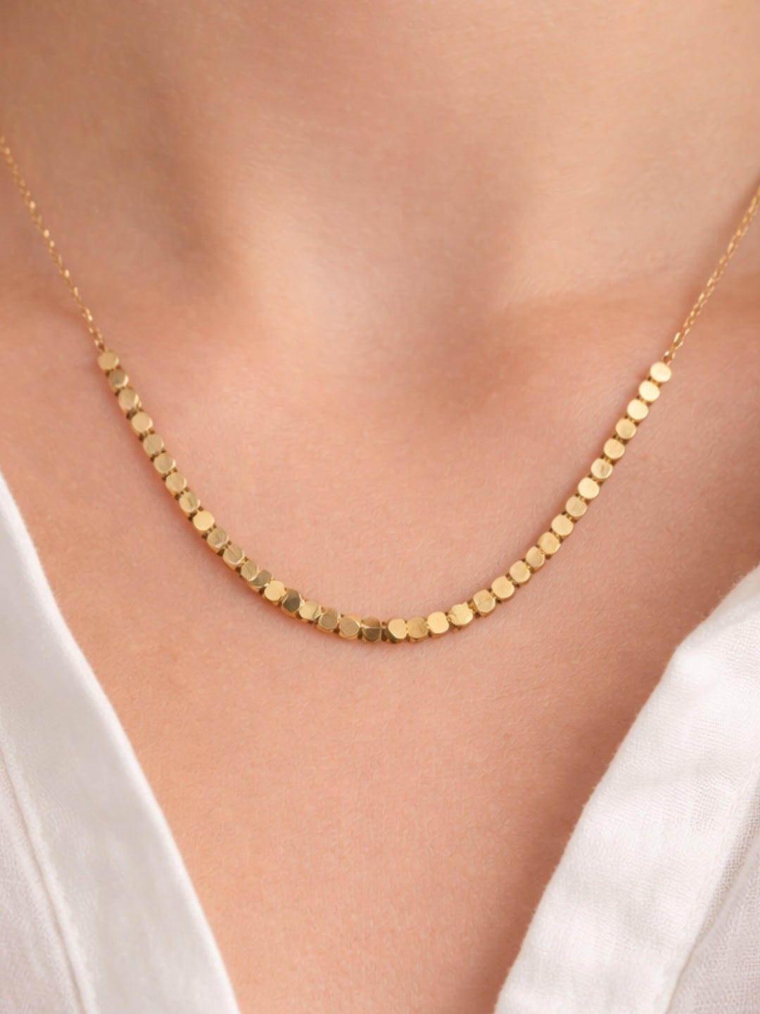 Quad Beads Chain Necklace – 18K Gold Plated Anti-Tarnish Neckpiece