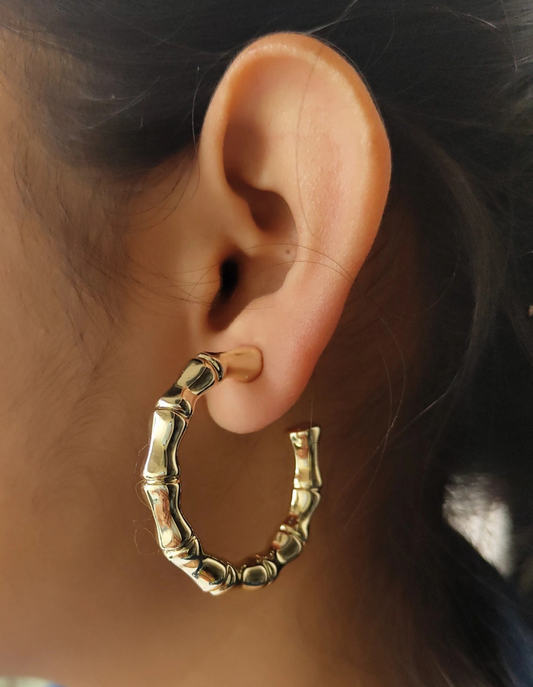 Bamboo Big Hoops