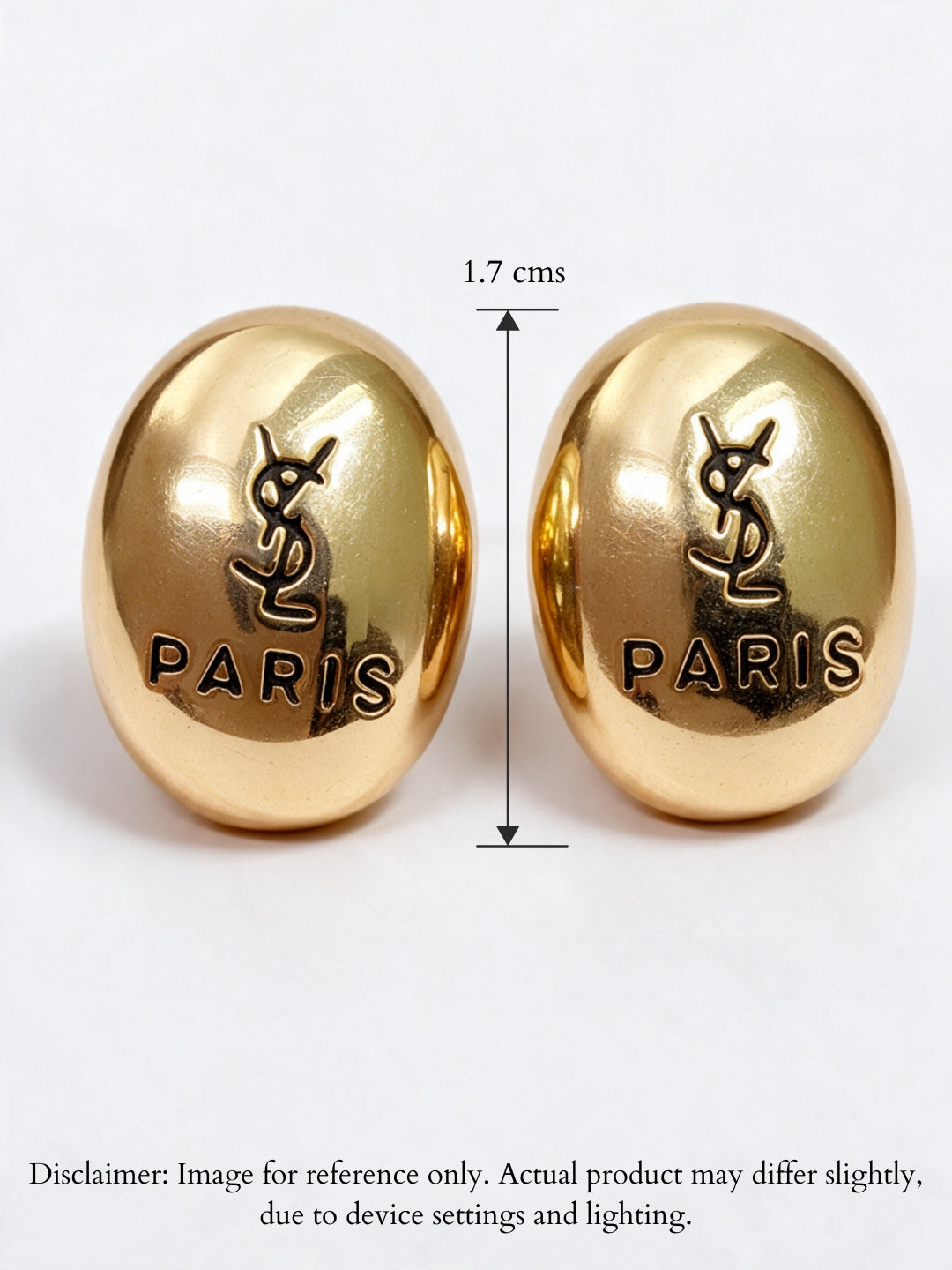 Brand Inspired Gold Dome Stud Earrings – 18K Gold Plated