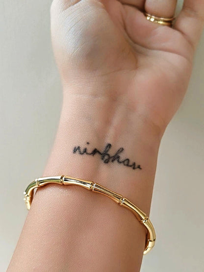 Bamboo Full Cuff Bracelet in 18K Gold | Anti-Tarnish, Everyday Jewelry