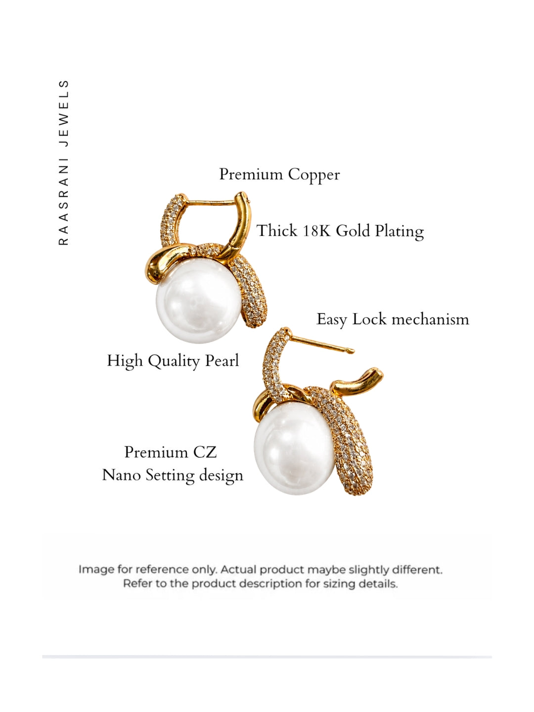 Infinity Knot Pearl Hoop Earrings, 18K Gold-Plated - Offwhite