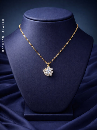 Studded Heart Pendant Necklace | 18K Gold Plated Everyday Chain