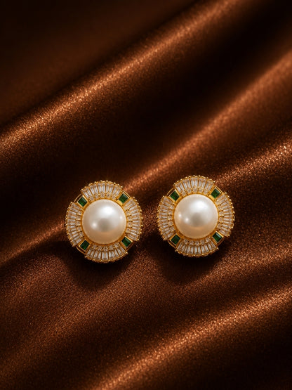 Girandola Pearl Baguette Necklace & Earring Set, view 4