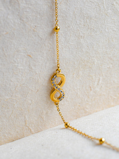 Infinity Studded Chain – Anti-Tarnish Gold Finish