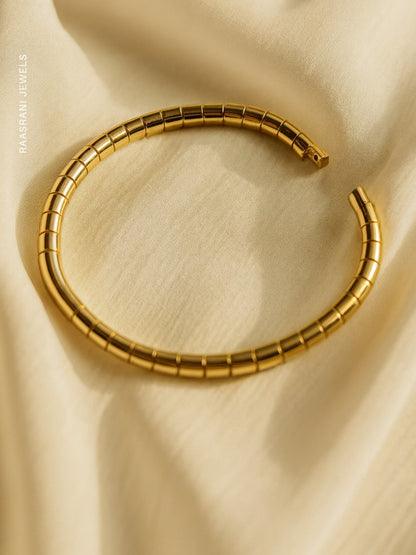 The Meander Trio | Set of 3 Stacking Bangles – Greek Key, Bamboo & Ridged Cuffs