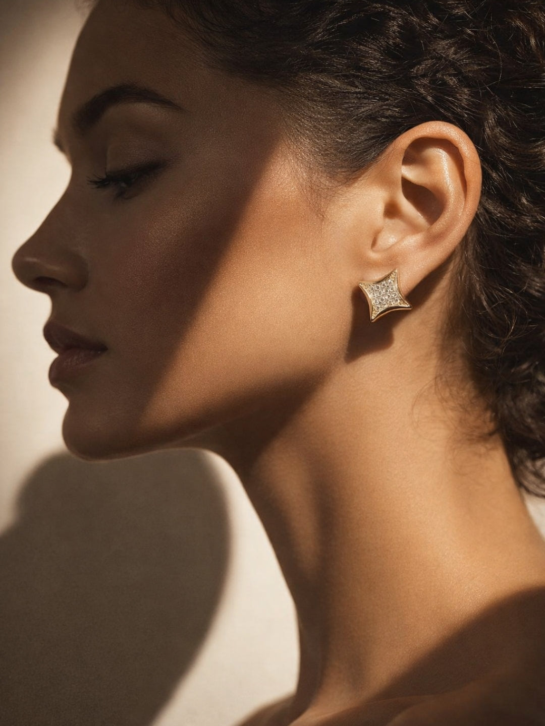 Quad Star CZ Stud Earrings – 18K Gold Plated Anti-Tarnish Studs