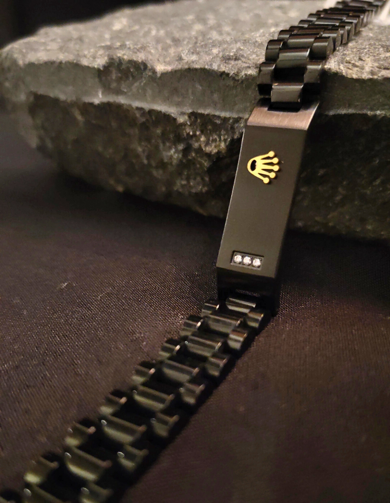 Brand Inspired Black Bracelet (Thin)
