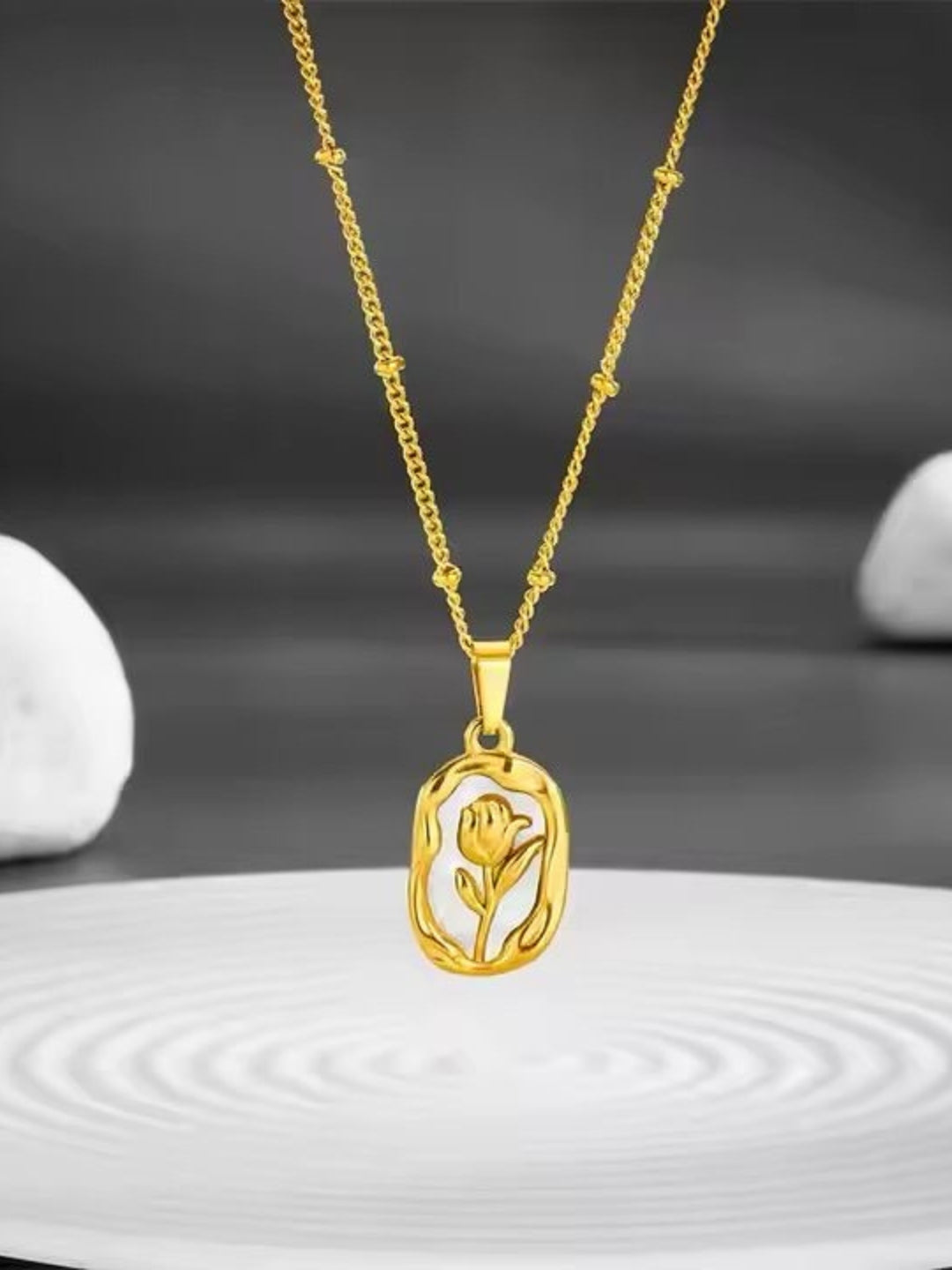 Rose MOP Gold Pendant Chain – Anti Tarnish Stainless Steel Necklace