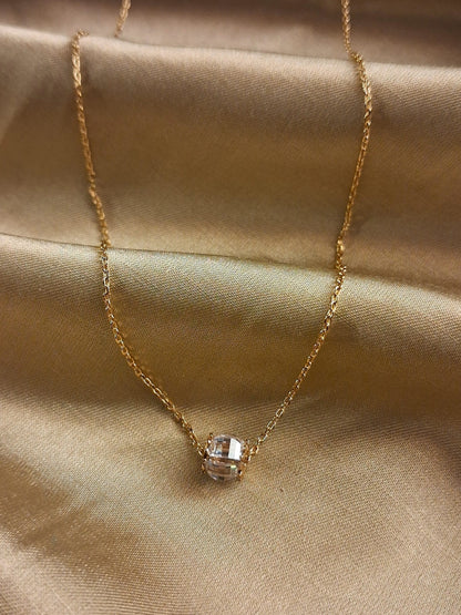 Lumière Baguette Bead Necklace – 18KT Gold Plated | Anti-Tarnish, Hypoallergenic