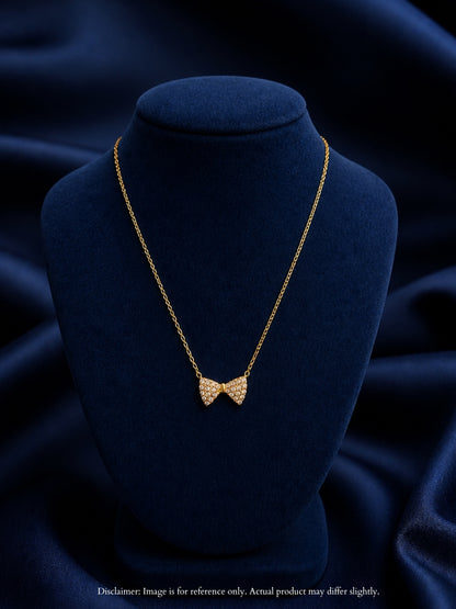 Bow Pendant Layered Necklace Set – 18K Gold Plated