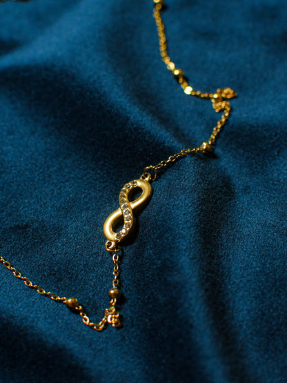 Infinity Studded Chain – Anti-Tarnish Gold Finish