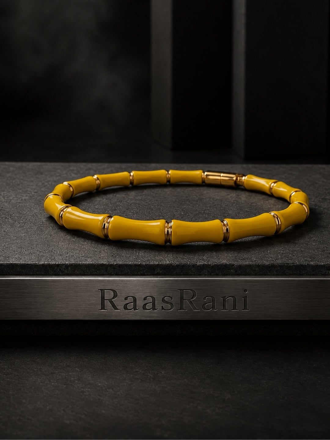 Bambù Yellow Enamel  Bracelet