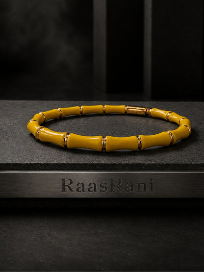 Bambù Yellow Enamel  Bracelet