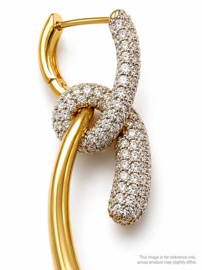 Nodo Two-Tone Knot Necklace & Earring Set, 18K Gold-Plated