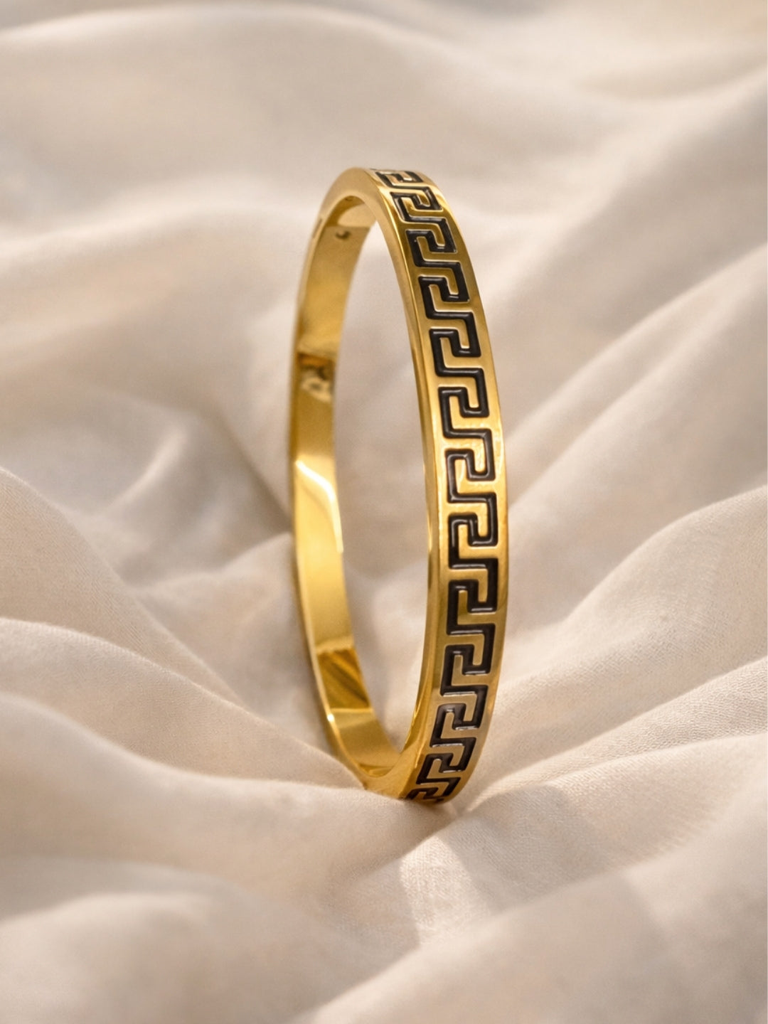 Black & Gold Designer Bracelet Stack – Set of 3