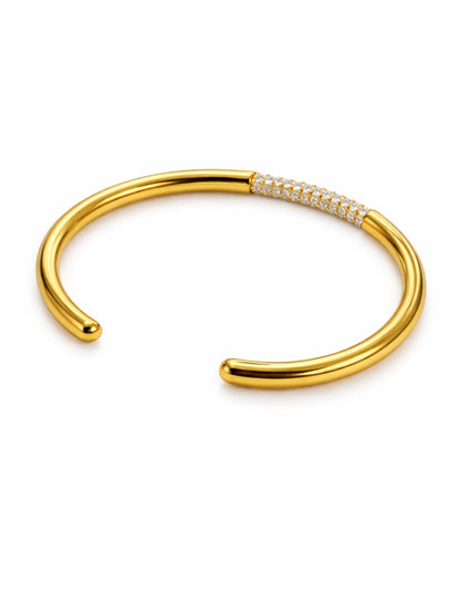 Exclusive Rhinestone Premium Gold Cuff Bracelet for Women