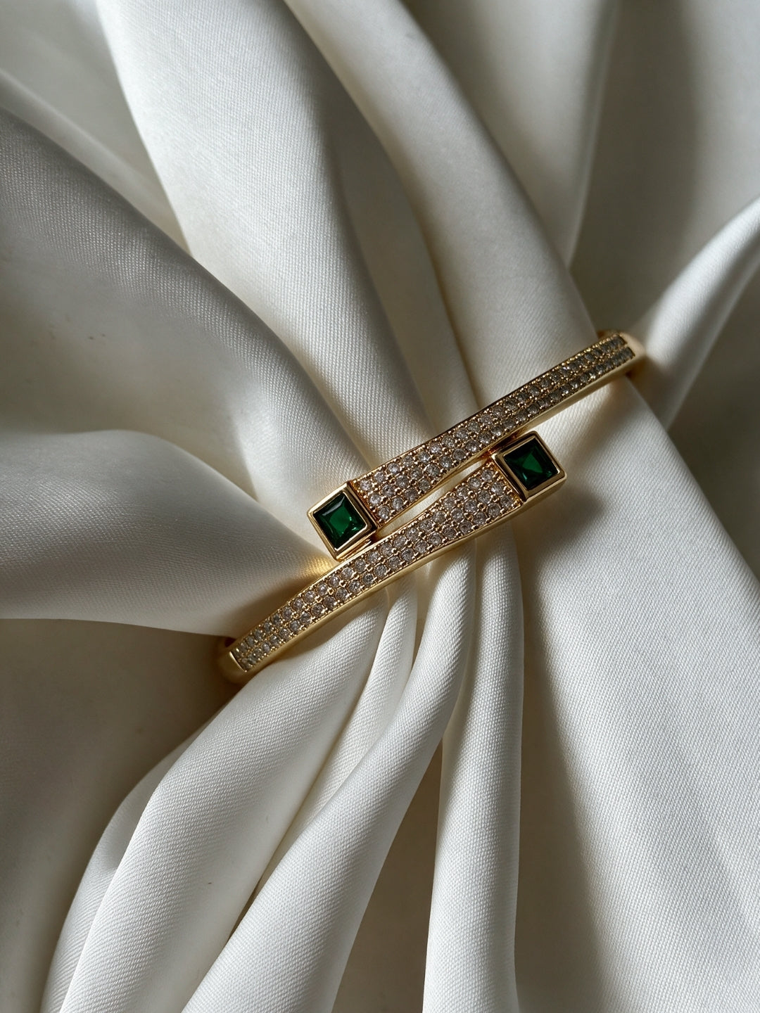 Emerald CZ Pave Bracelet