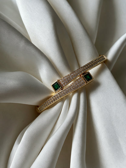 Emerald CZ Pave Bracelet