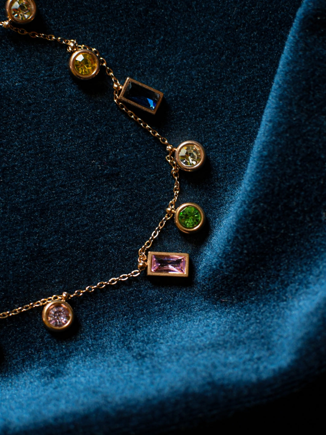 Multicolor Charm Layered Necklace Set