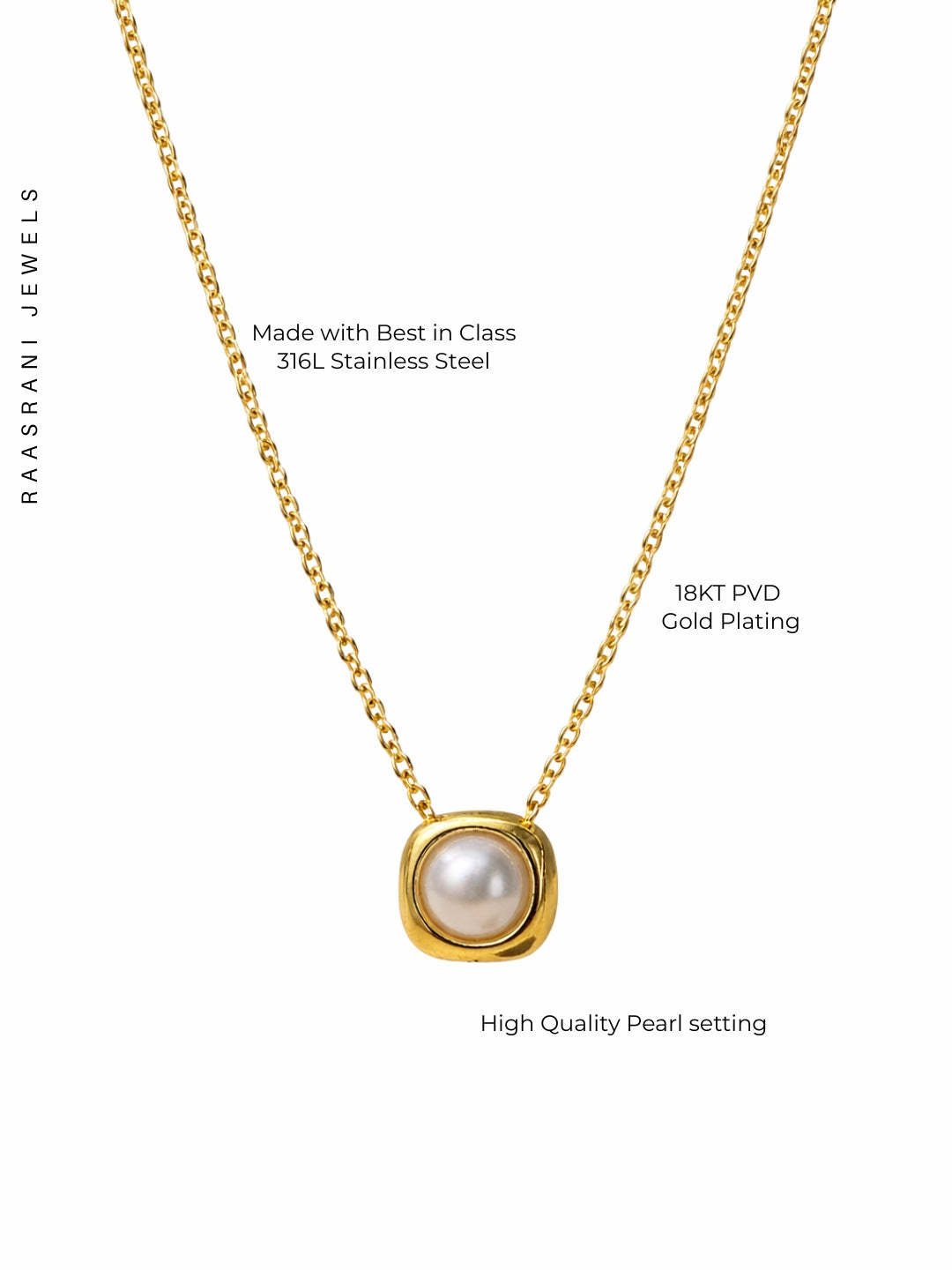 Single Pearl Gold Chain Necklace | Minimal Everyday Pearl Neckpiece