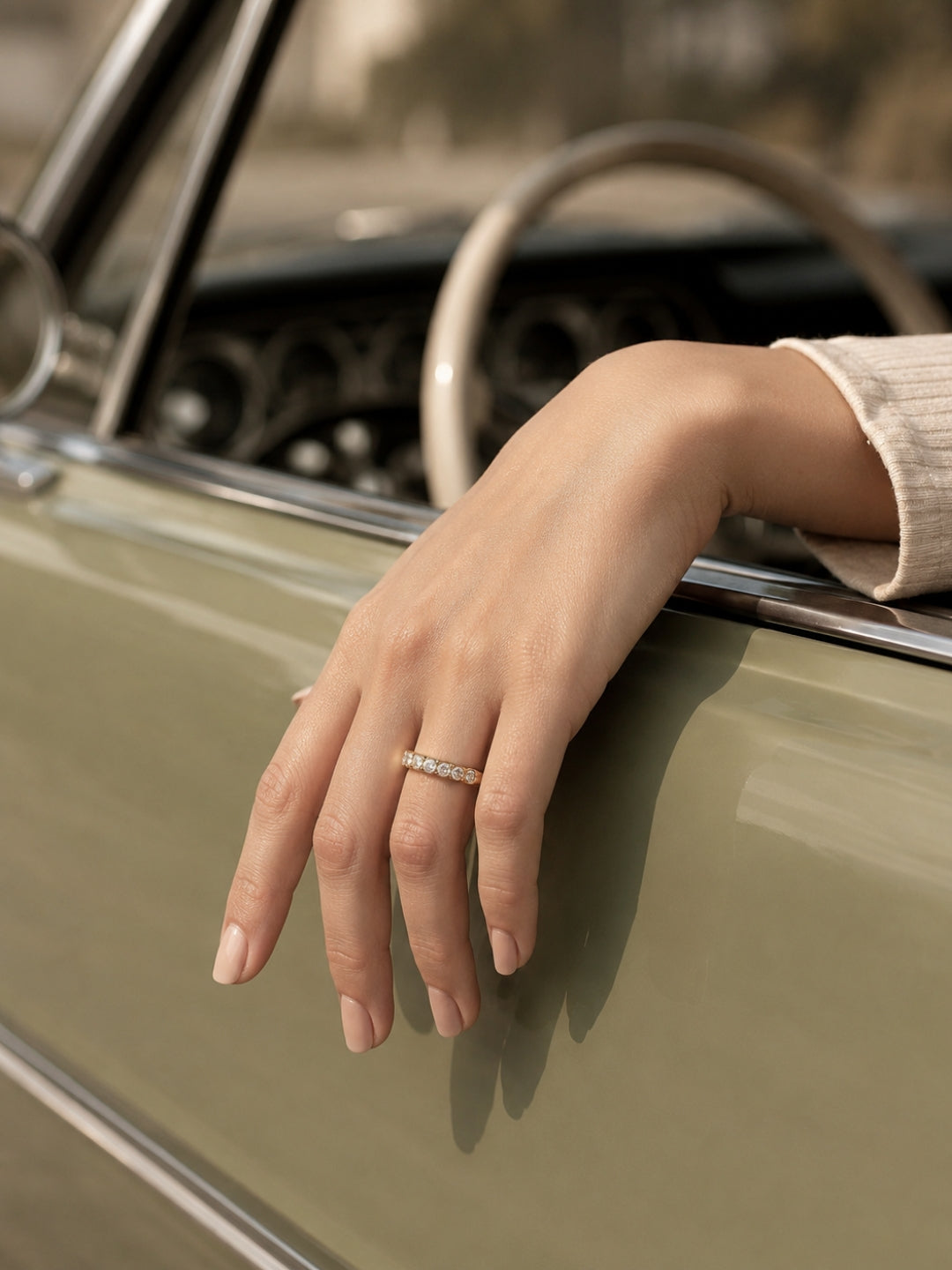 18K Gold Plated Eternity CZ Band Ring | Waterproof Stack Ring