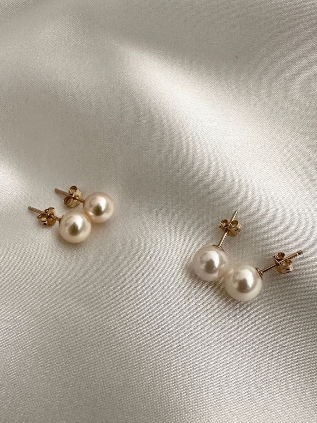 18K Gold Pearl Stud Earrings – 5mm Everyday Minimal Luxe