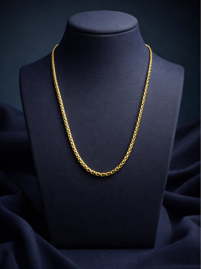 Layered Twist & Box Chain Necklace Set