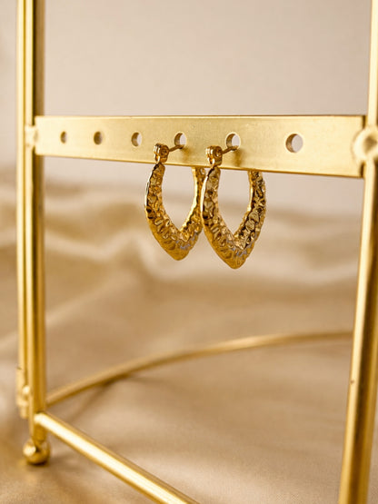 Kyra Gold Hoops – 18K Gold Plated Anti Tarnish Earrings