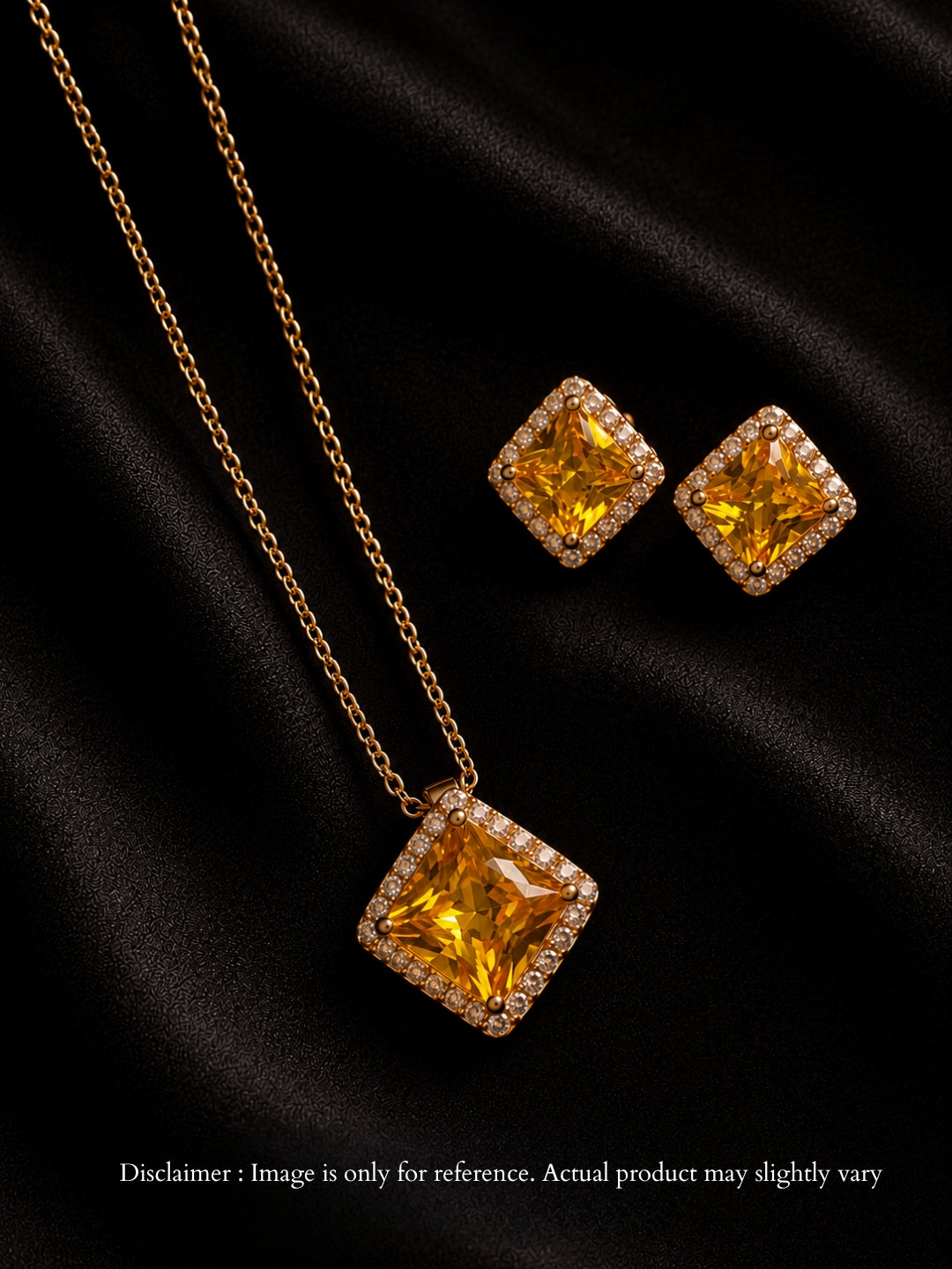 Miele Golden Halo Necklace & Earring Set, 18K Gold-Plated