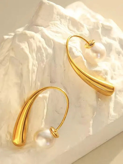 Gold Pearl Stud Earrings – Dainty Everyday Minimal Jewelry