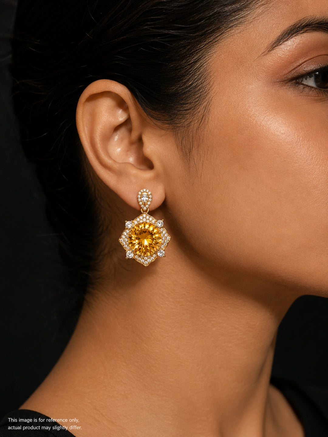Splendore Golden Halo Necklace & Earring Set, 18K Gold-Plated
