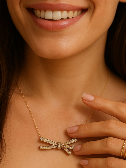 Statement Bow Pendant Necklace | Bold. Feminine. Unmissable.