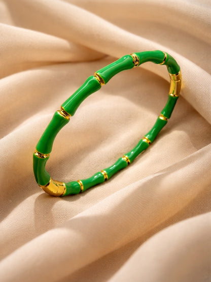 Tiranga Bamboo Bracelet Stack – Set of 3