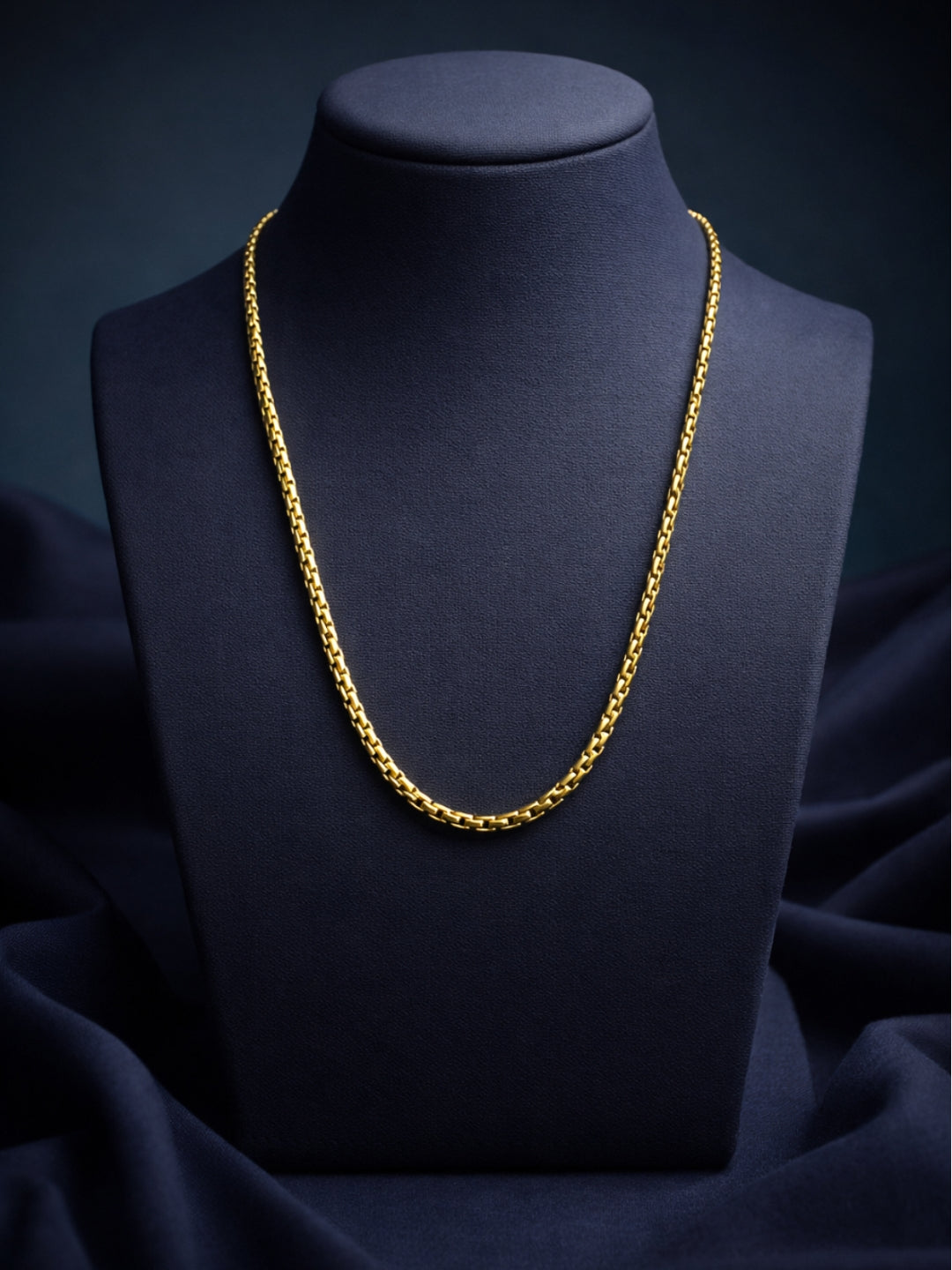 Pearl Pendant & Box Chain Necklace Set