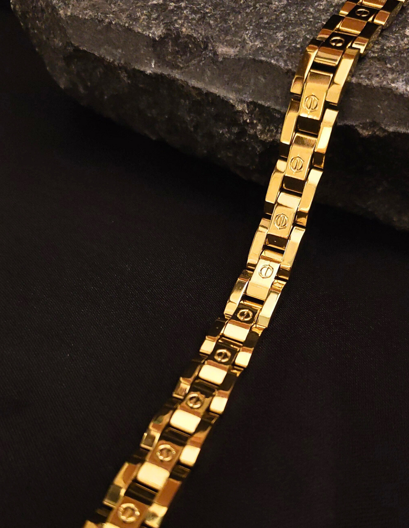 Brand Inspired Gold Bracelet (Thin) Unisex