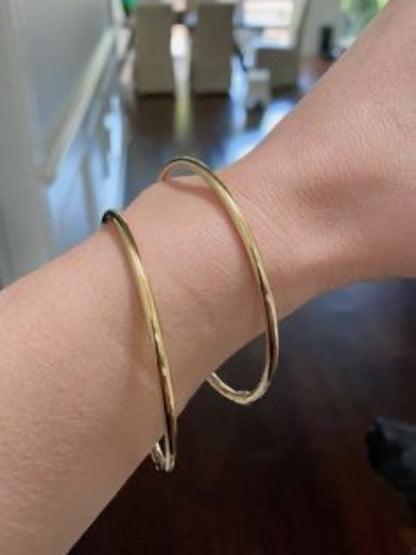 Minimal Gold Plated Thin Bangles Set – Stackable Everyday Bangles
